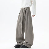 Premium Korean Pleated Belt Design Suit Pants