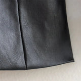Trendy European Style Classic Suit Leather Coat