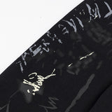 Gothic Graffiti Print Denim Pants