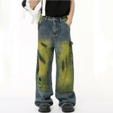 Retro Laidback Bottoms Vintage Tie Dye Baggy Jeans
