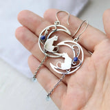 Retro Metal Carving Cat Earring