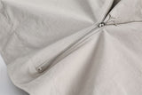 Long Zip-up Denim Jacket