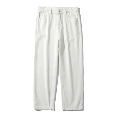 Oversized Casual Wide Leg White Jeans