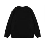 Y2K Easy Care Distressed Patchwork Knit Sweater