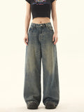 Gradual Change Washed Blue Jeans