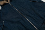 Y2K Quilted Retro Denim Fur Hooded Jacket