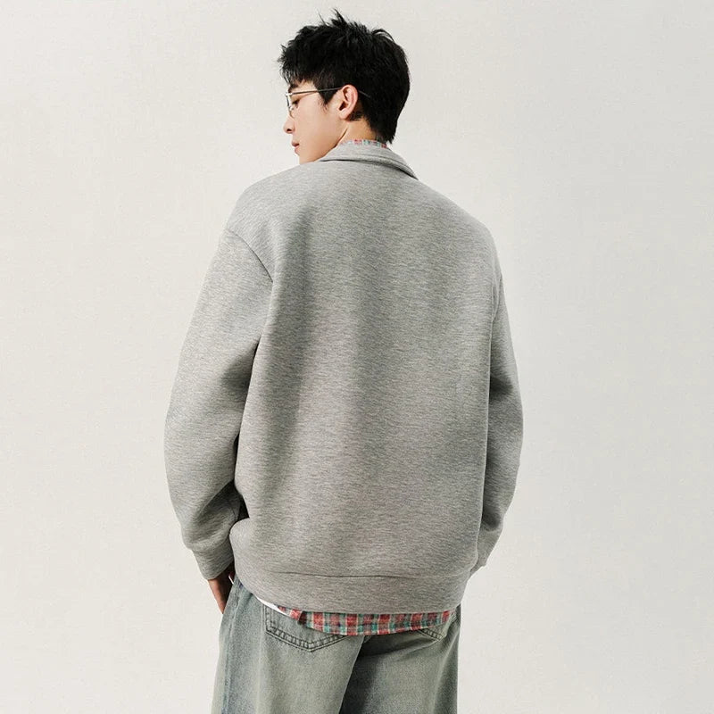 Men Solid Color Korean Style Casual Jacket