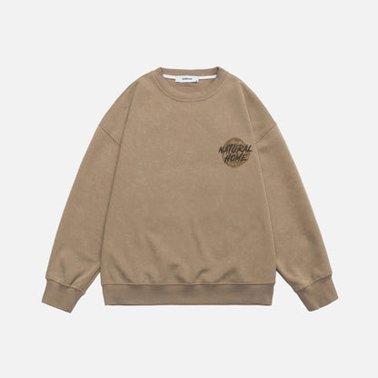 American Style Hip Hop Foam Print Sweatshirt