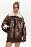 Elevated Comfort Plush Warm Winter Leather Jacket