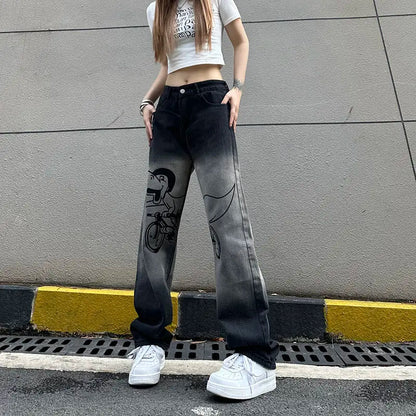 Cozy Cool Gradient High Waist Denim Jeans