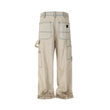 Streetwear Luxury Distressed Ripped Hole Straight Jeans
