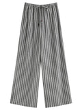 Versatile Loose Drape Striped Pants