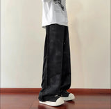 Patchwork Korean Style Wide Leg Casual Sweatpants