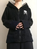 Gothic Lamb Wool Cross Skull Sweater