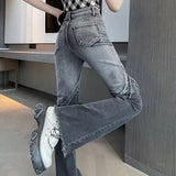 Vintage Flared Ripped High Waisted Jeans
