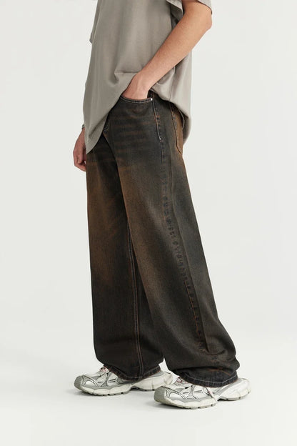 Vintage Rusty Washed Denim Jeans