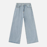 Y2K Camouflage Print Draped Floor Wide Leg Jeans
