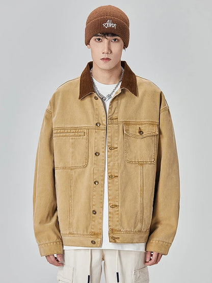 Y2K Vintage Washed Workwear Denim  Jacket