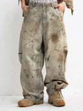 Streetwear Plush High Rise Wide Leg Jeans