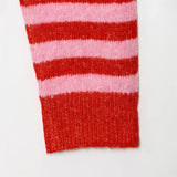Versatile Striped Retro Loose Knit Cardigan