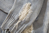 Y2K Ripped Loose Sweater