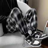 Retro Plaid Loose Fit Pants
