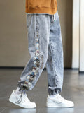 Baggy Bear Patchwork Denim Pants