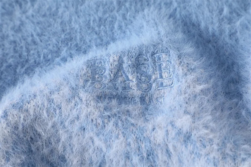 Fashionable Sky Ombre Gradient Fuzzy Sweater