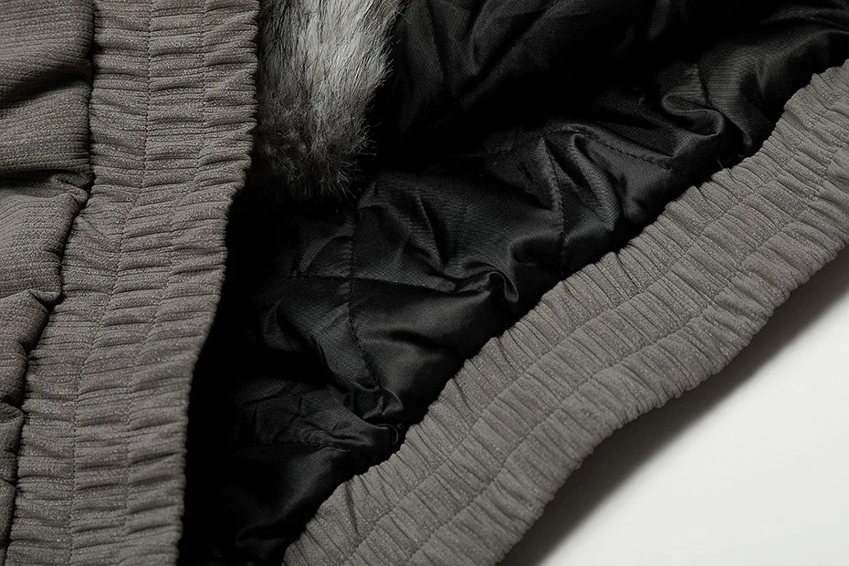 Streetwear Winter Vintage Fur Thicken Parkas Jacket