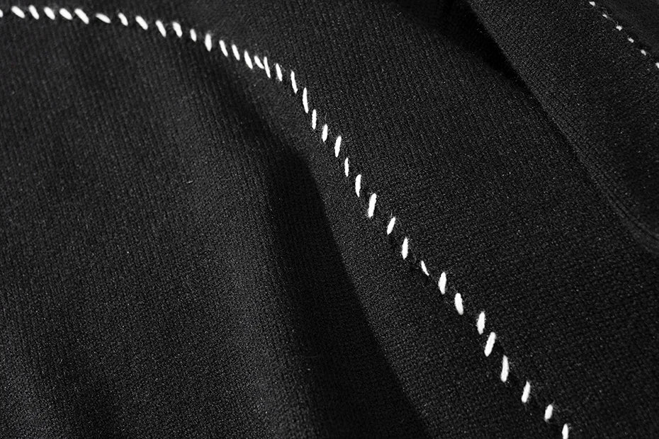 Ripped White Stitches Sweater