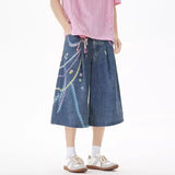 Stylish Loose Straight Cropped Denim Jorts
