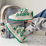 Vintage Letter Print Shoes