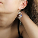Retro Metal Carving Cat Earring