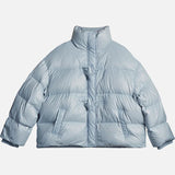 Stylish Winter Sweet Star Button Puffer Jacket