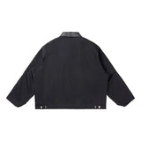Splice Leather Collar Cargo Jacket