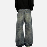 Vintage Y2K Distressed Washed Wide Leg Jeans