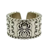 Spider Pattern Wide Open Ring