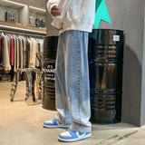 Vintage Smile Face Oversize Wide Leg Jeans