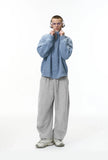 Patchwork Cozy Fleece Blade Wide Leg Jogger