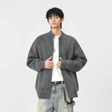 Cozy Ribbed Knit Mock Neck Cardigan
