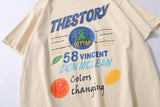 Vintage Letter Printing Oversized T-shirt