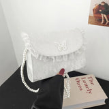 Coquette Pearl Chain Shoulder Bag