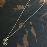 Retro Spiral Vortex Pendant Couple Necklace