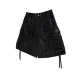 Versatile Multi-Pocket Black Tactical Cargo Short