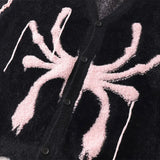 Gothic Oversized Knitted Spider Casual Cardigan