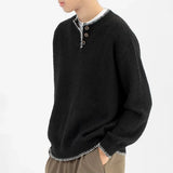 Long-lasting Men Retro Loose Collar Sweater