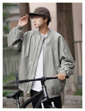 Oversized Solid Leather Motorcycle Jacket