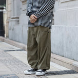Solid Color Loose Fit Cargo Pants