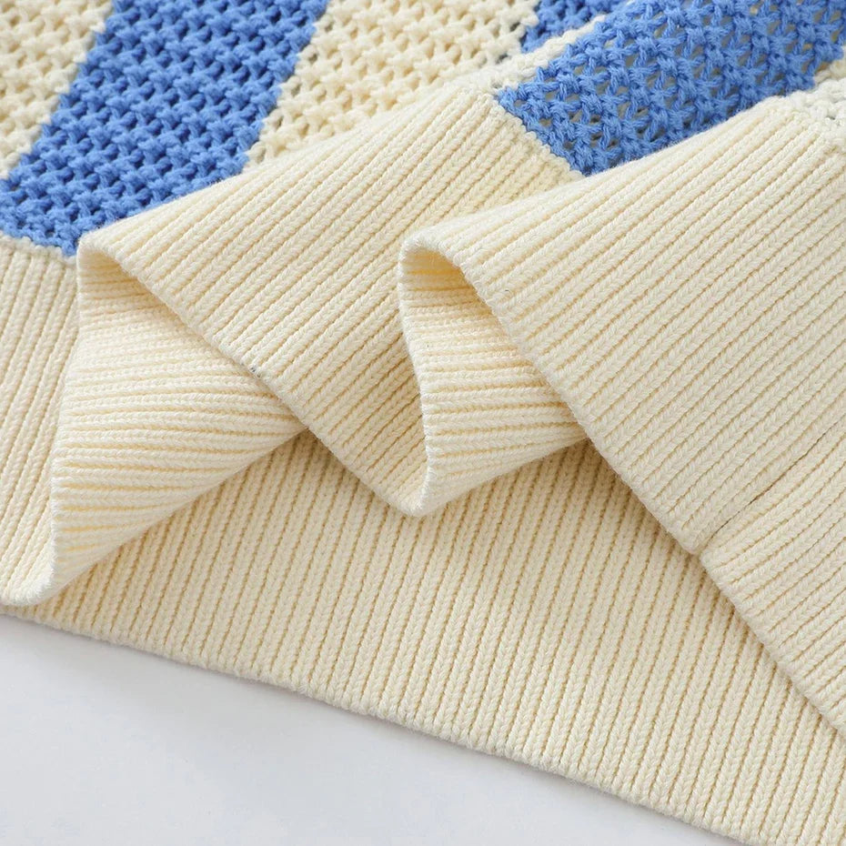 Long-lasting Retro Striped Knit Jumper Sweater
