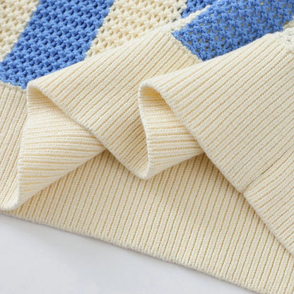 Long-lasting Retro Striped Knit Jumper Sweater